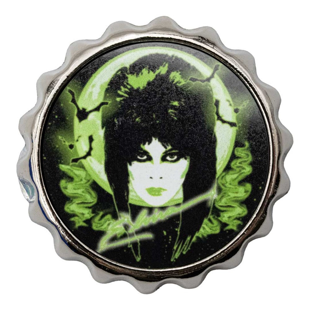 Elvira 80s Moon Green Bottle Cap Opener