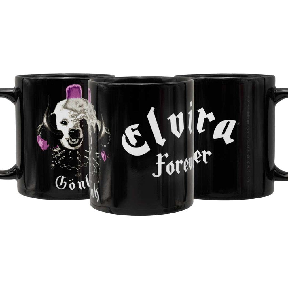 Elvira Snaggletooth Gonk 11 oz Black Mug