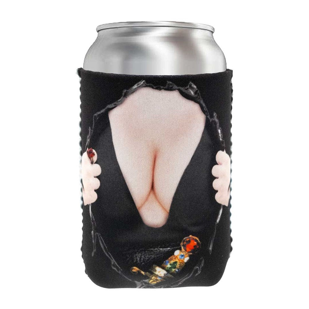 Elvira Chest Burst Black 12oz Can Cooler