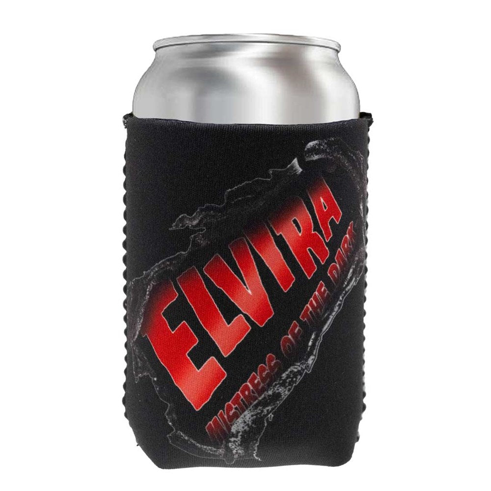 Elvira Chest Burst Black 12oz Can Cooler