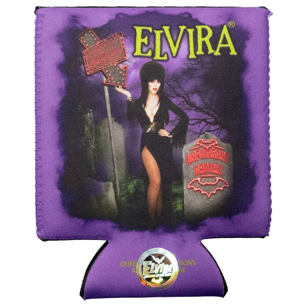 Elvira Beetle Sign 12oz Can Cooler