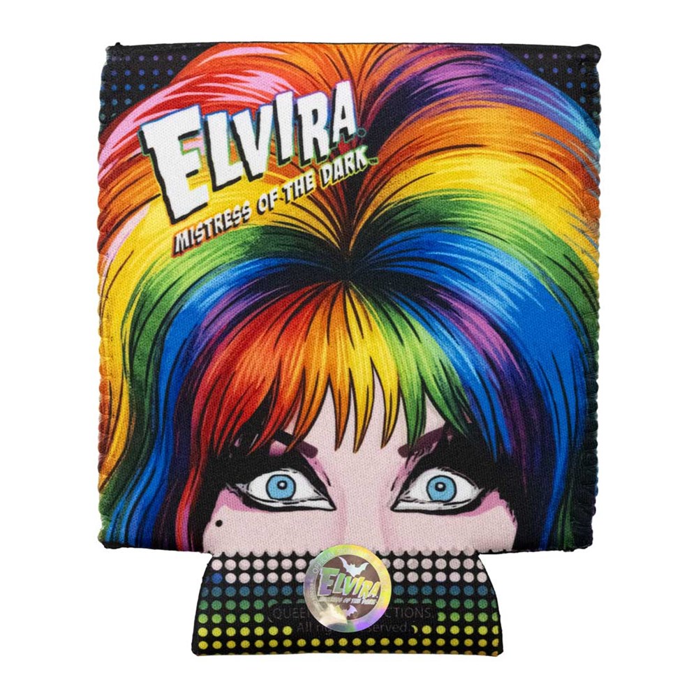 Elvira Peeker Rainbow 12 oz Can Cooler
