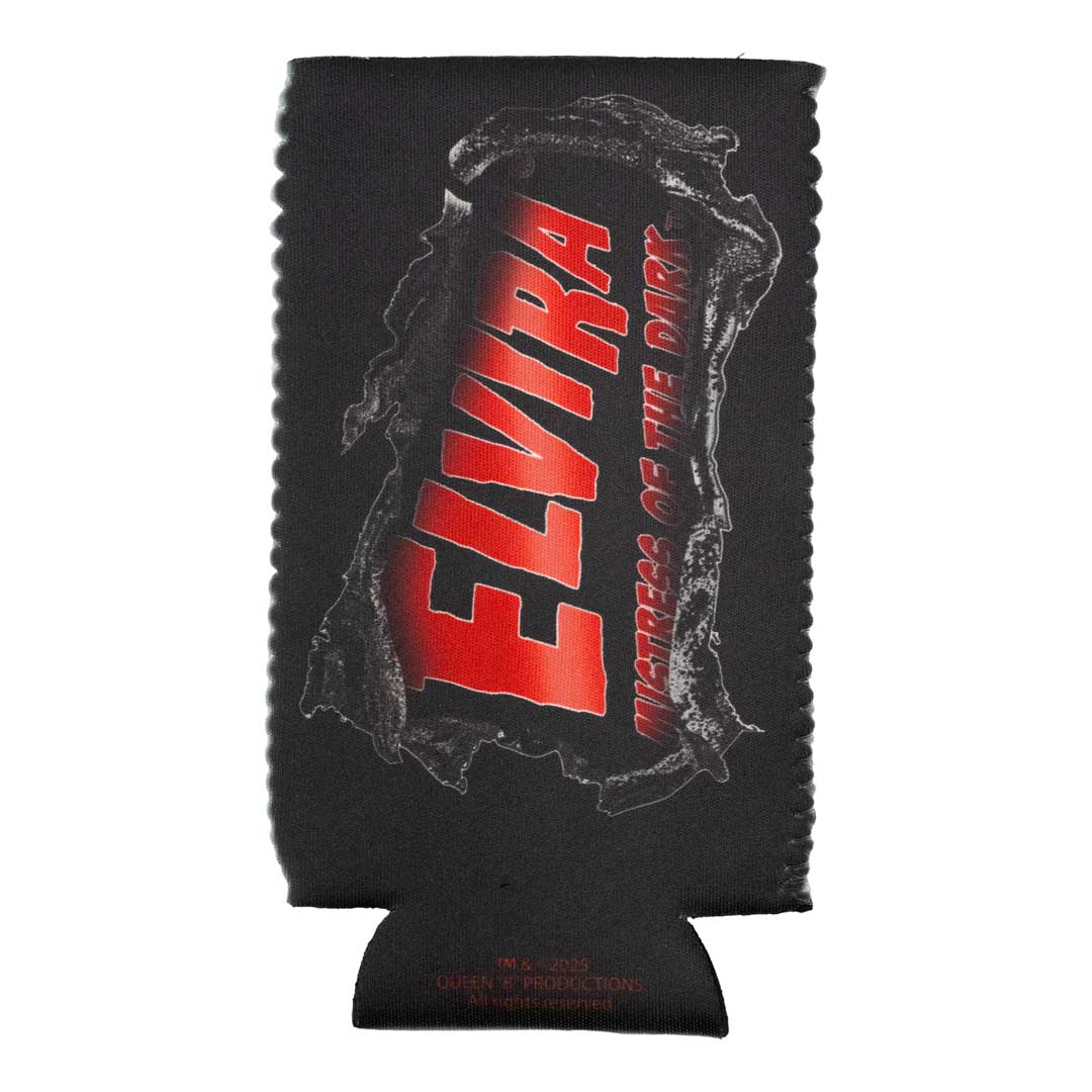 Elvira Chest Burst Black Slim Can Cooler