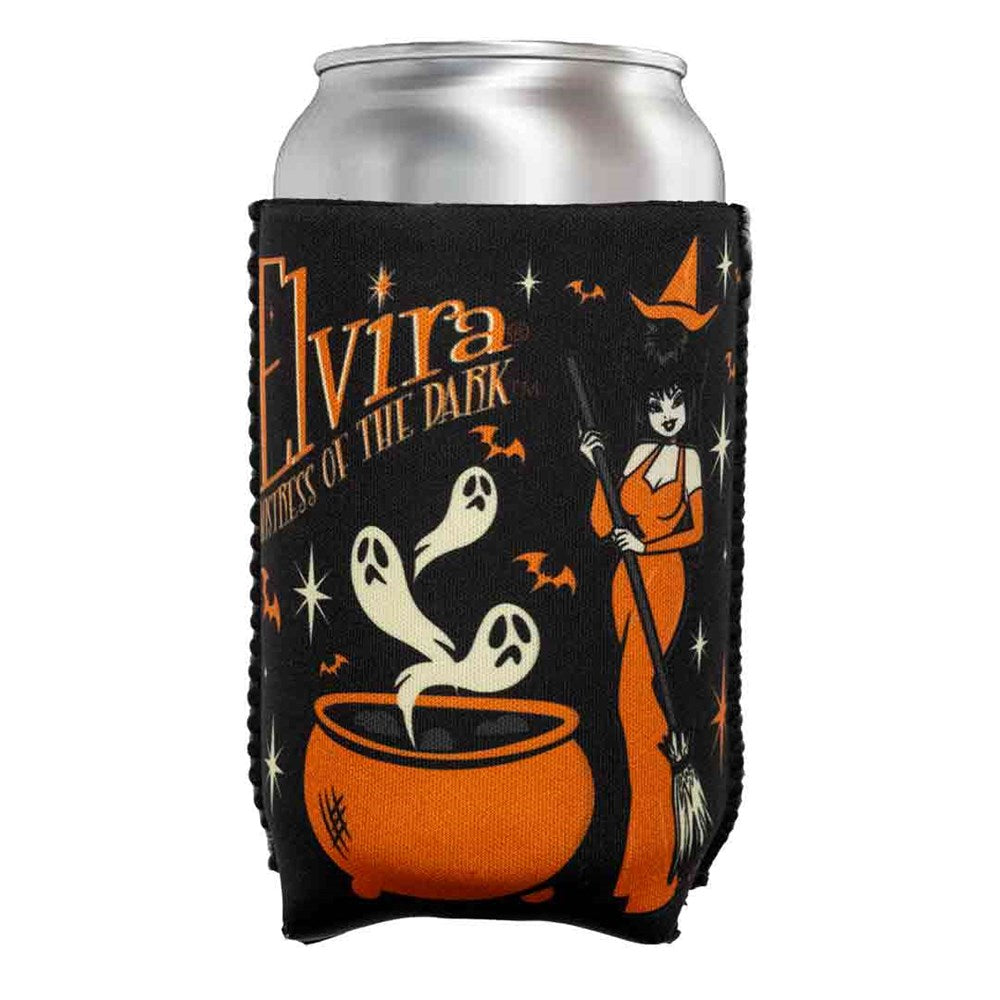 Elvira Vintage Witch Cauldron 12 oz Can Cooler
