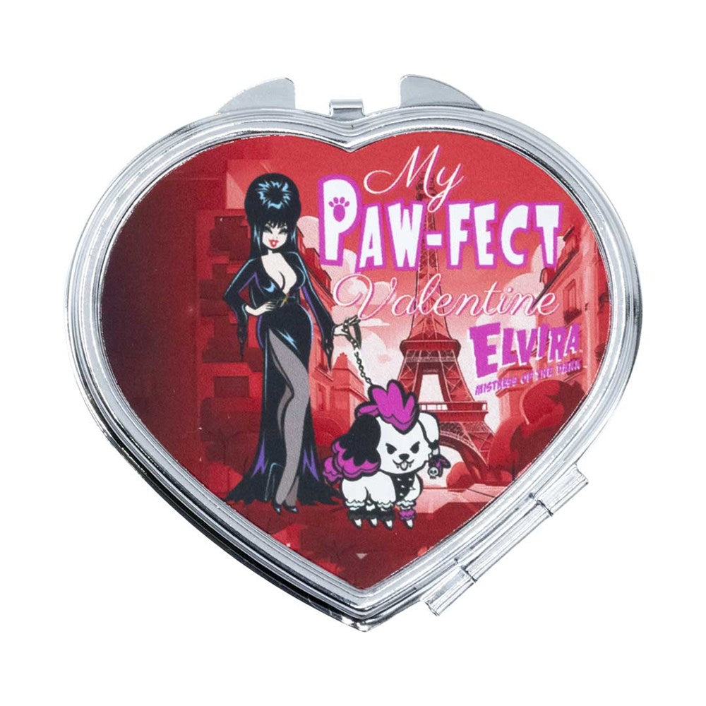 Elvira Pawfect Valentine Heart Compact Mirror