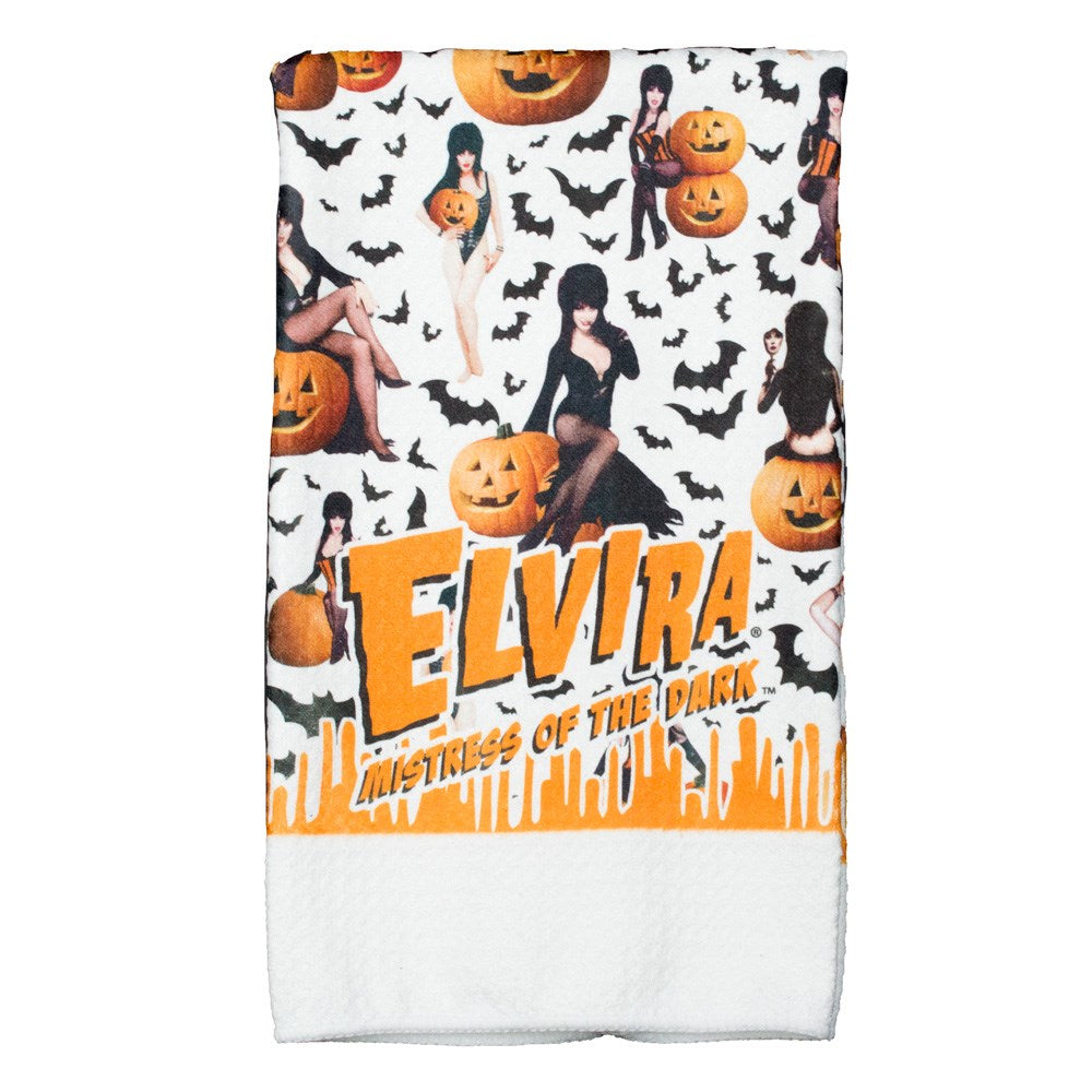 Elvira Harvest Bats Repeat Dish Towel