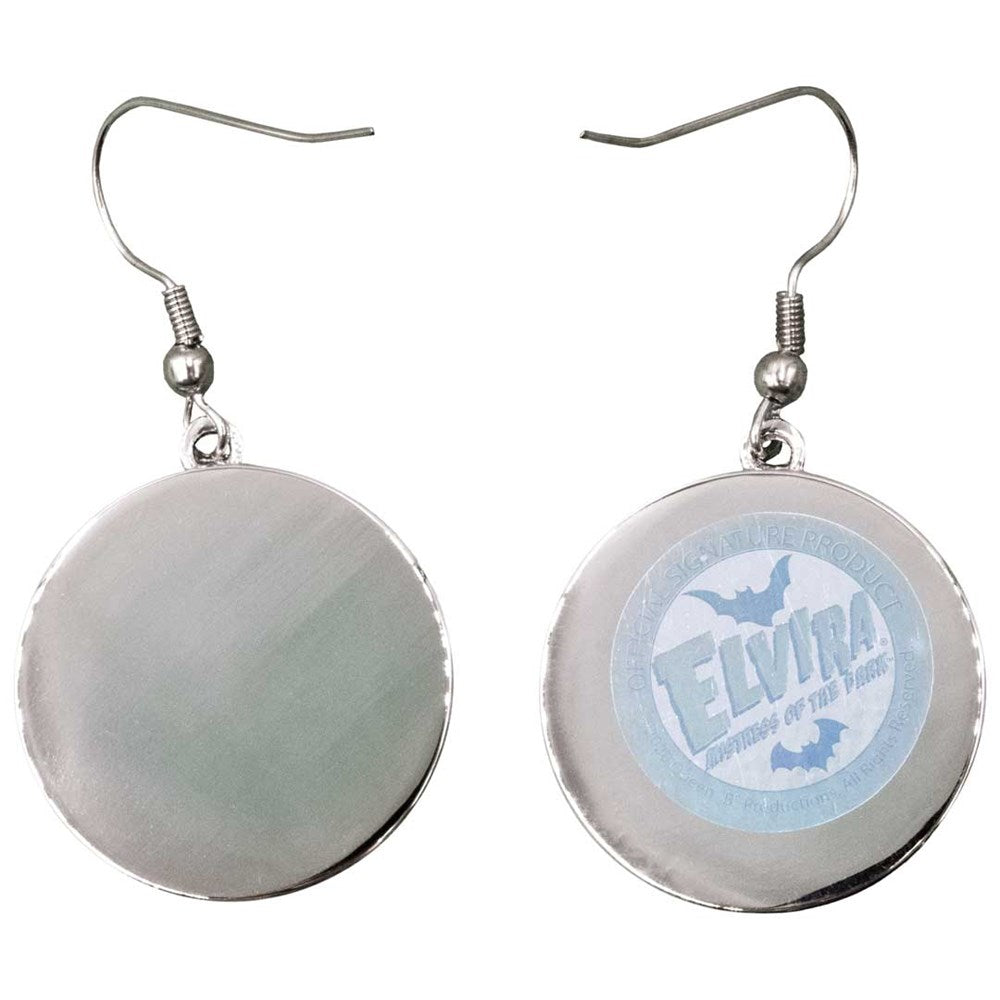 Elvira Red Hypno Round Earrings