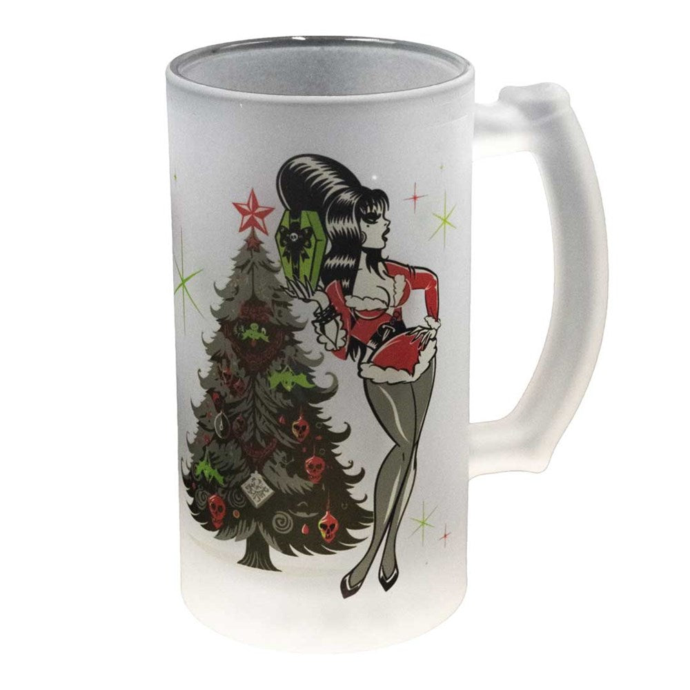 Elvira Retro Xmas Tree Stein Mug