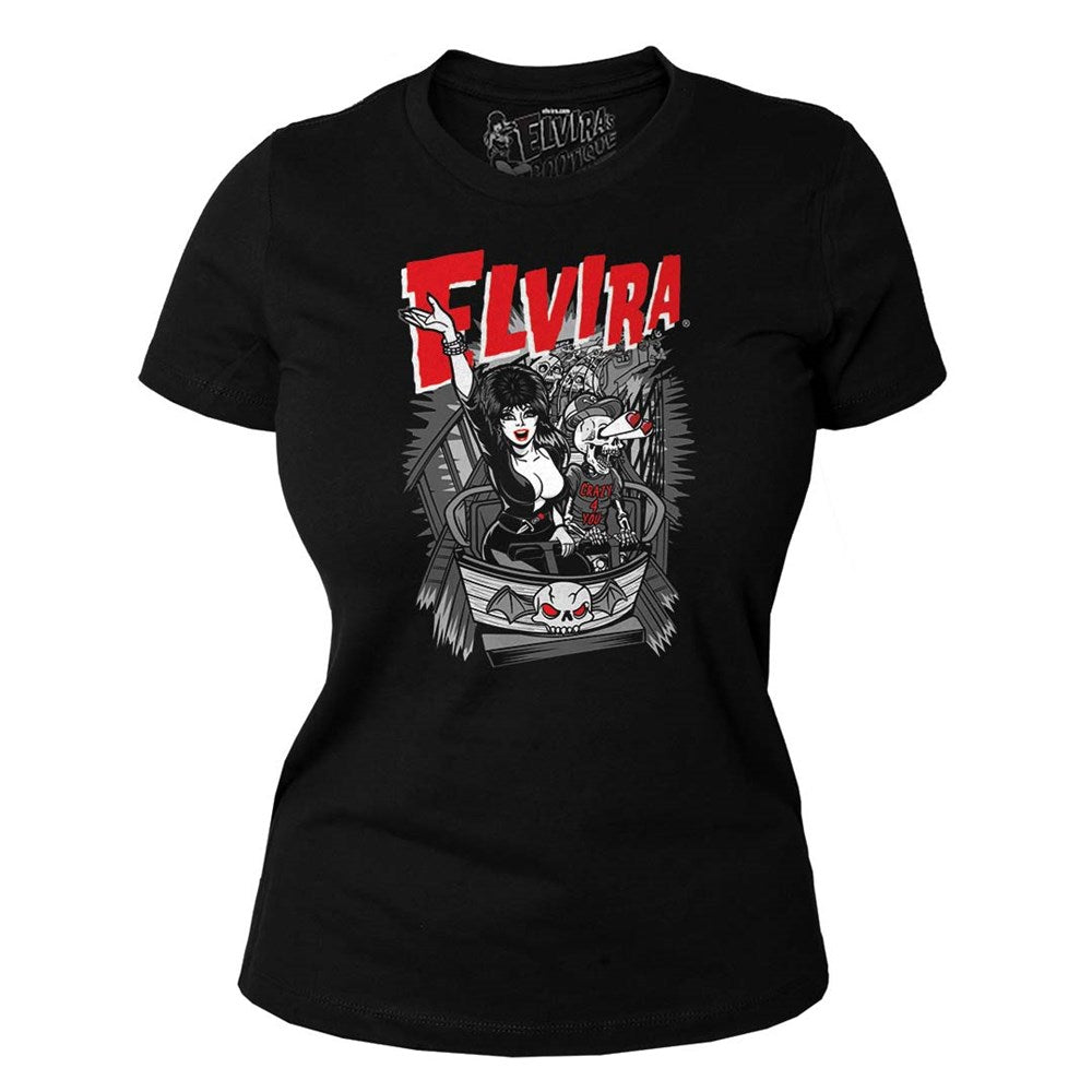 Elvira Crazy 4 You Coaster Womens Tee