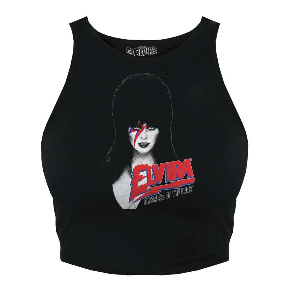 Elvira Bowie Bolt Halter Crop Top