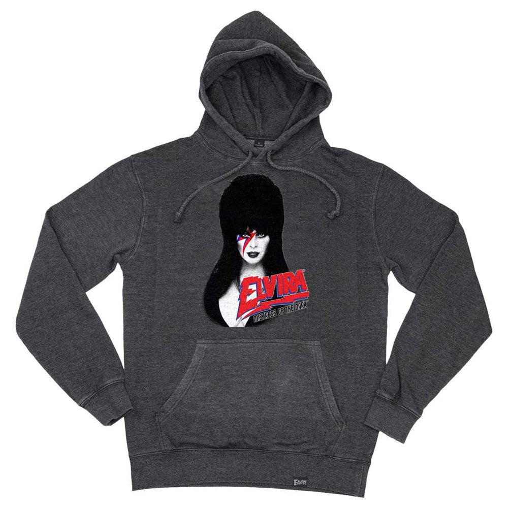 Elvira Bowie Bolt Pullover Hoodie Grey