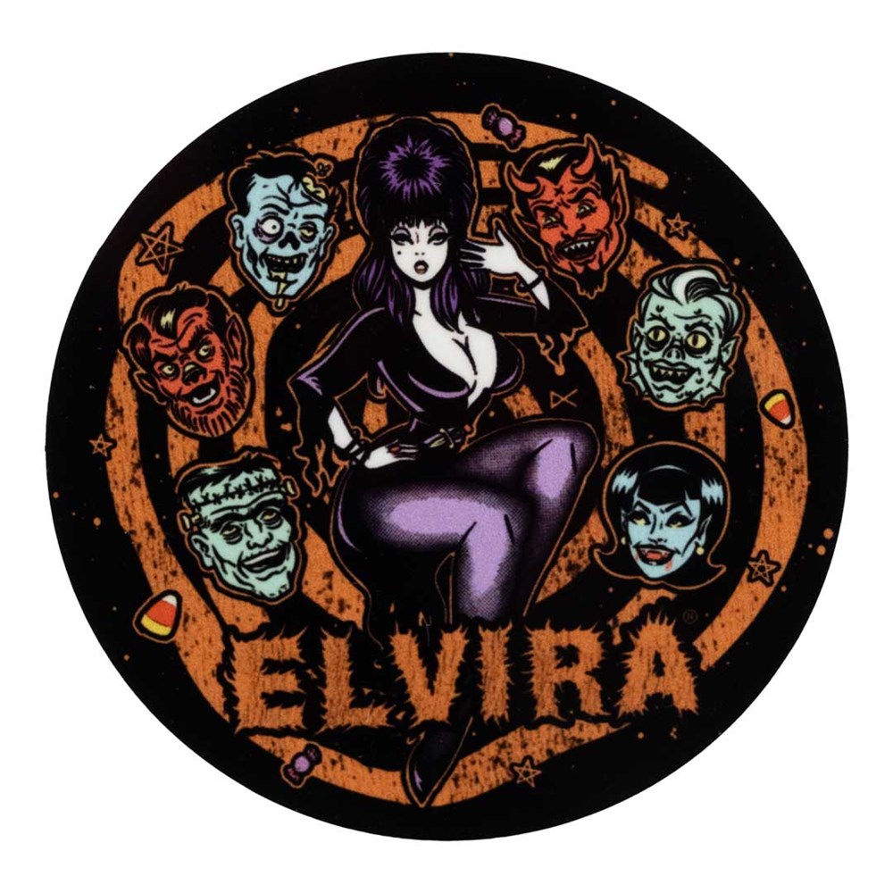 Elvira Ghouls Gone Wild Round Magnet