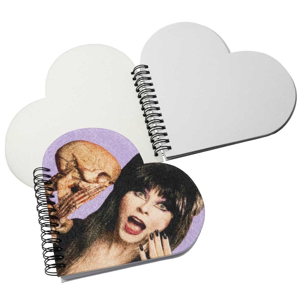 Elvira Heart Purple Skeleton Heart Notebook