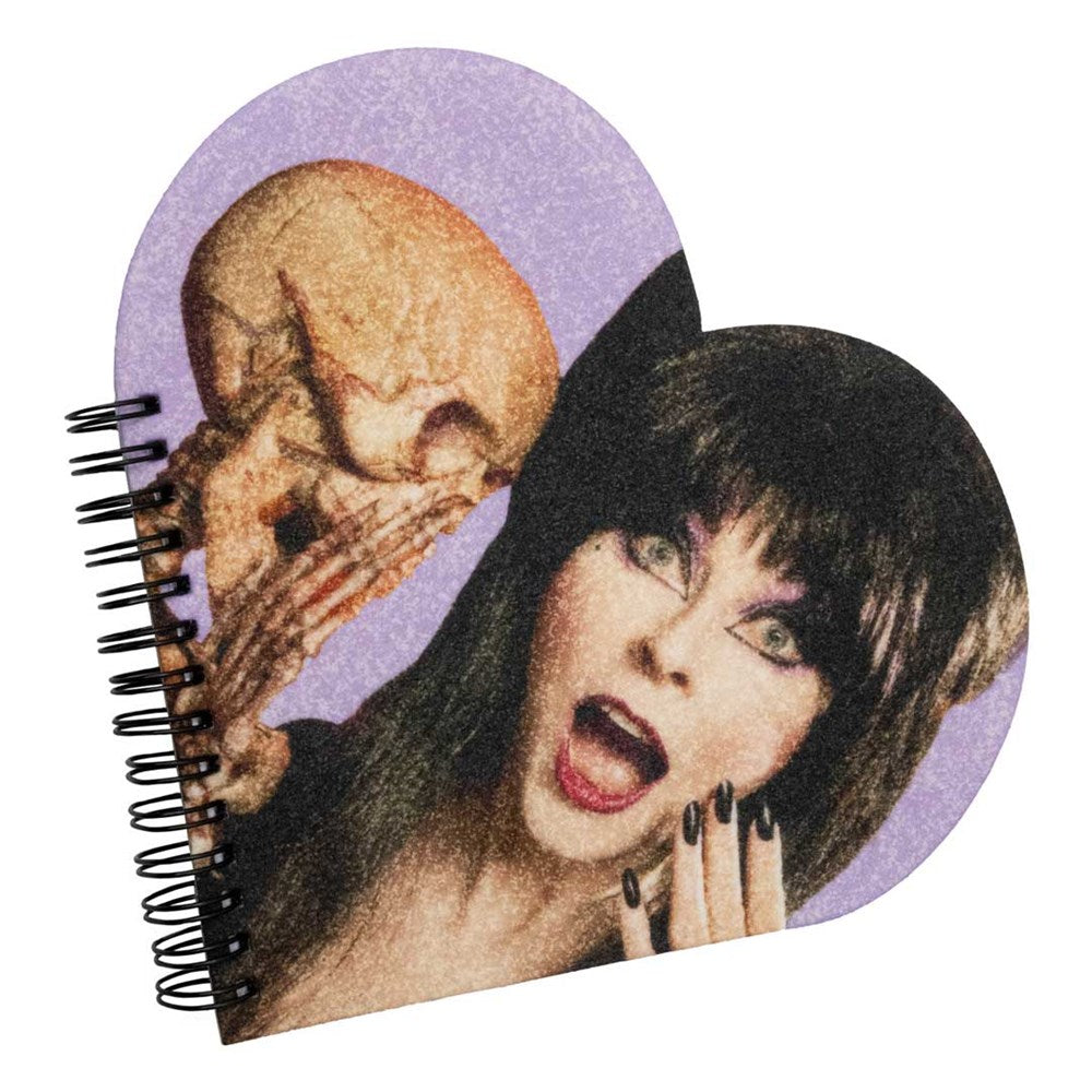 Elvira Heart Purple Skeleton Heart Notebook