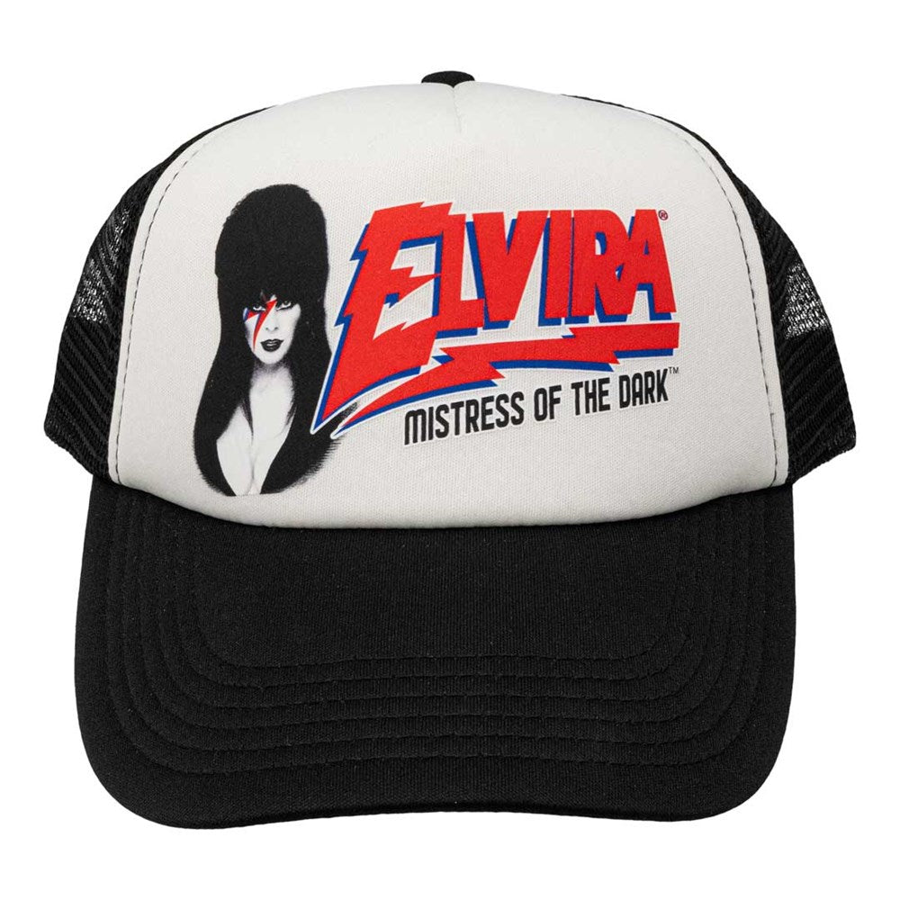 Elvira Bowie Bolt White Trucker Hat