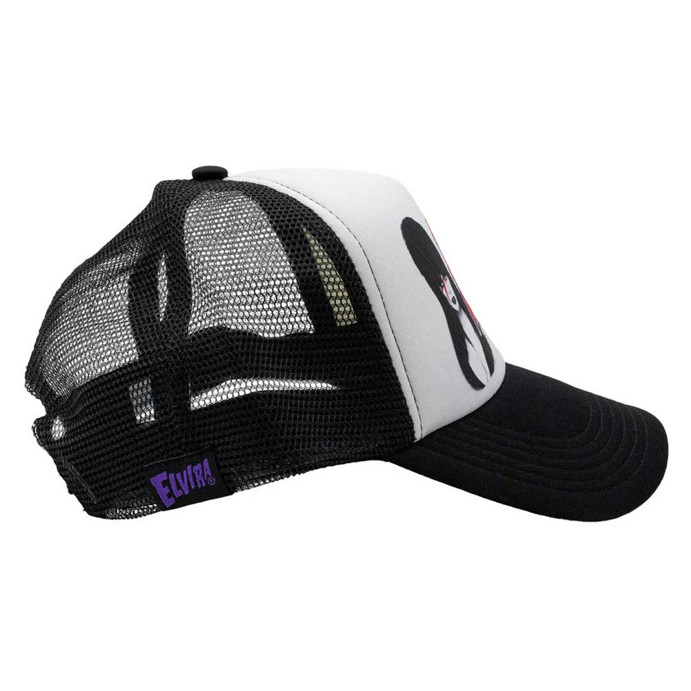 Elvira Bowie Bolt White Trucker Hat