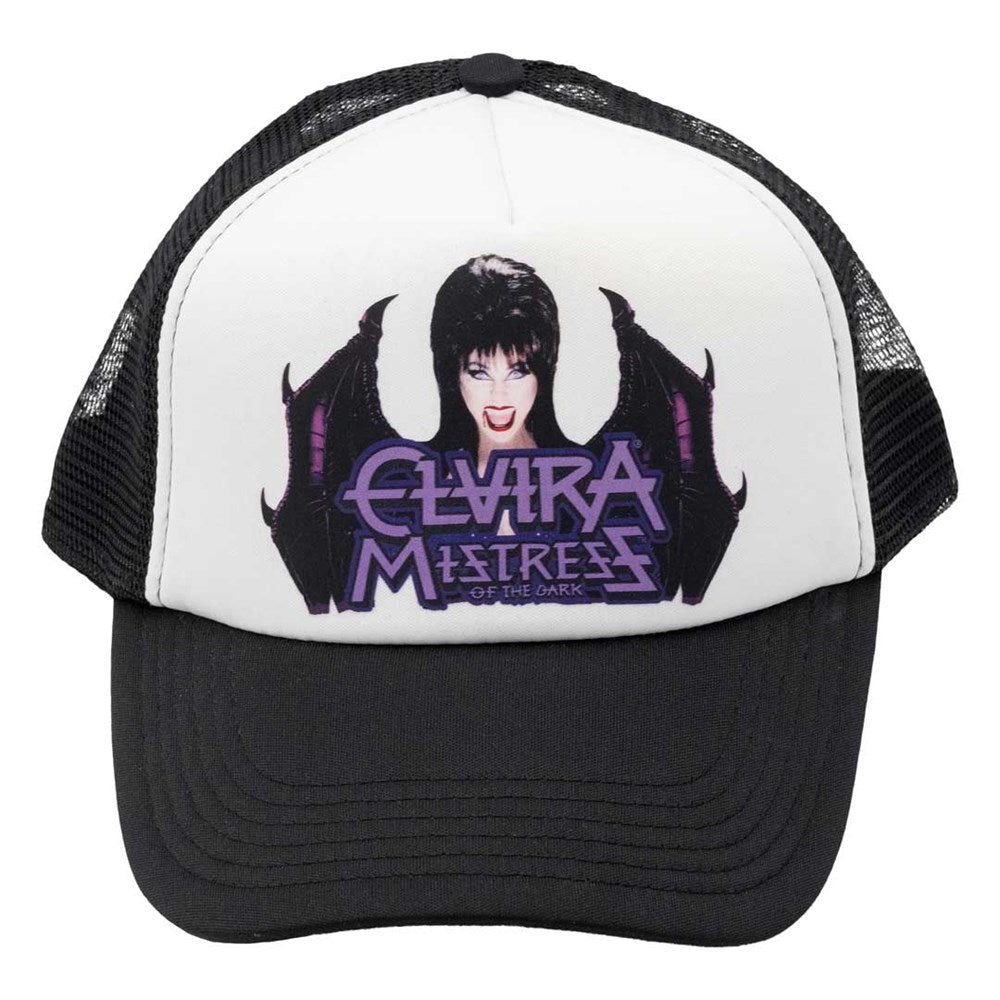 Elvira Princess of Darkness White Trucker Hat