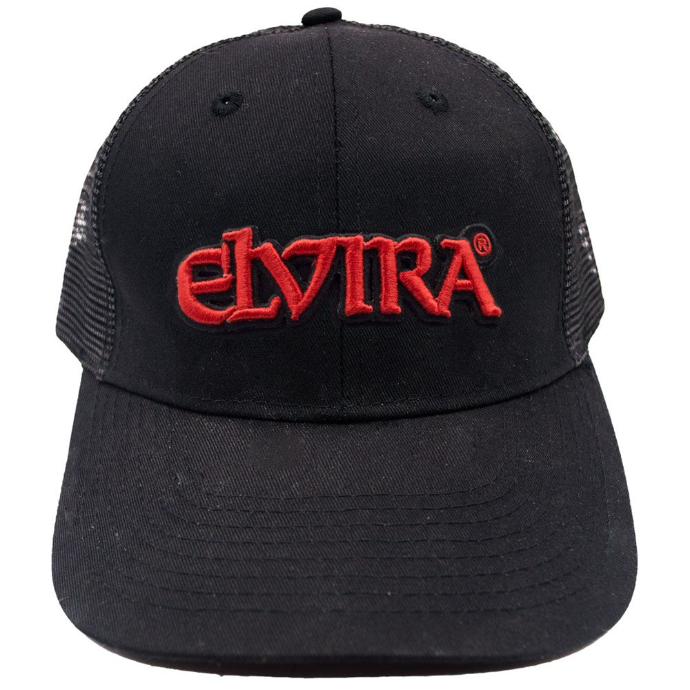 Elvira Embroidered Red Logo Trucker Hat – Elviras Bootique