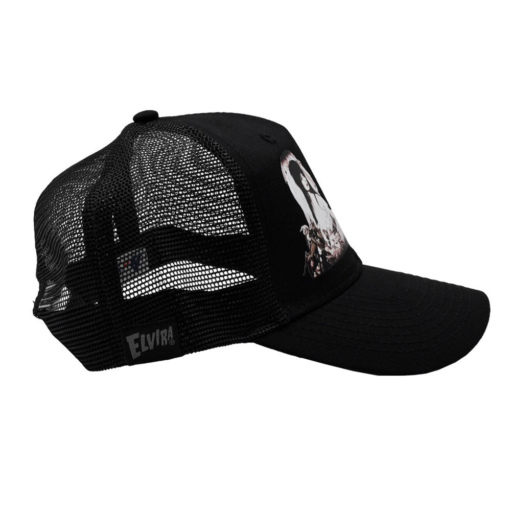 Elvira Fright Wedding Black Trucker Hat