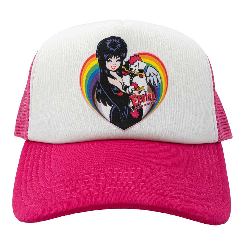 Elvira Gonk Cupid Pride Pink Trucker Hat