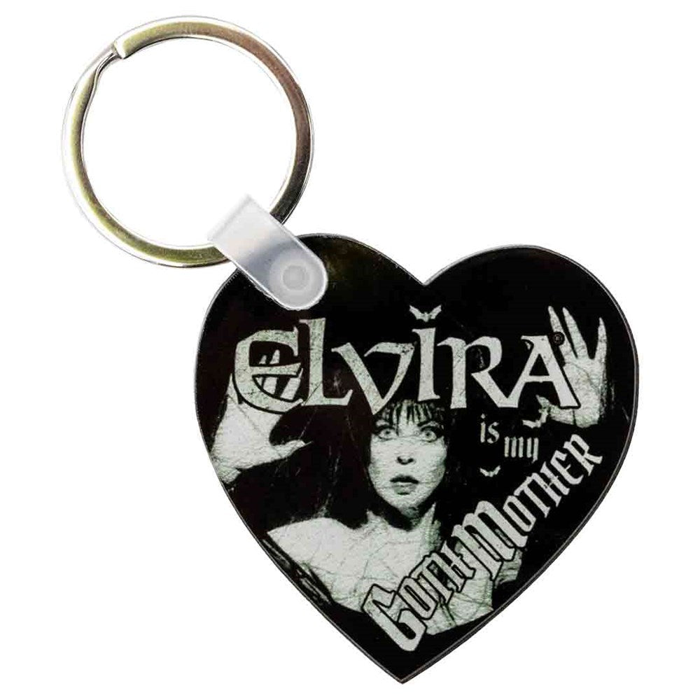 Elvira Is My Gothmother Heart Keychain