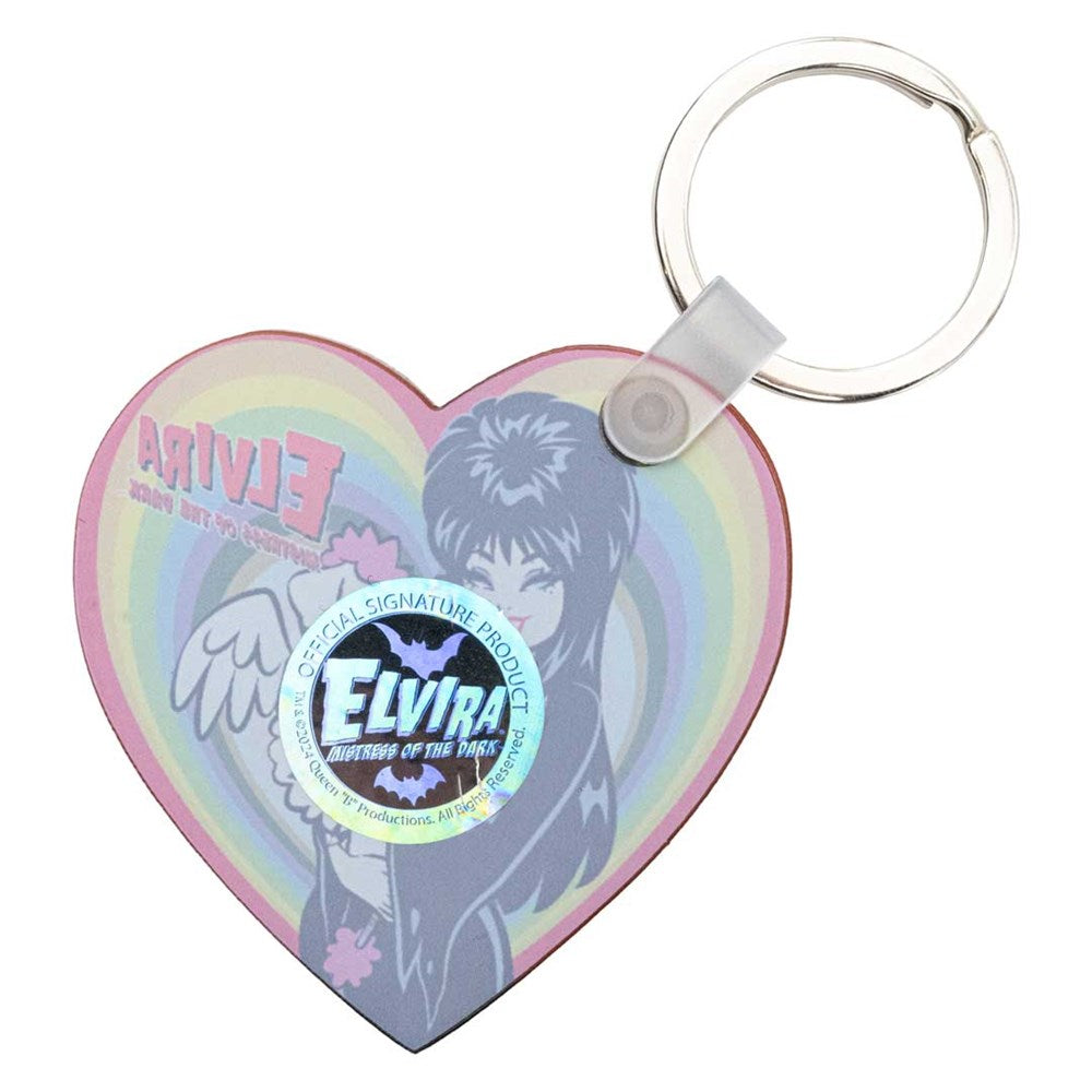 Elvira Gonk Cupid Pride Acrylic Heart Keychain
