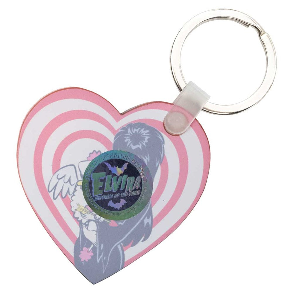 Elvira Viva Gonk Cupid Acrylic Heart Keychain
