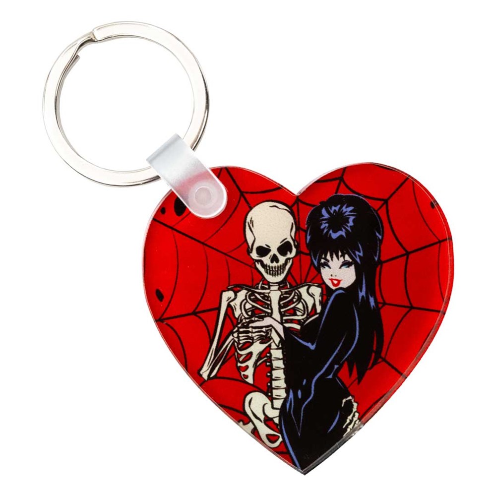 Elvira Viva Til Death Acrylic Heart Keychain