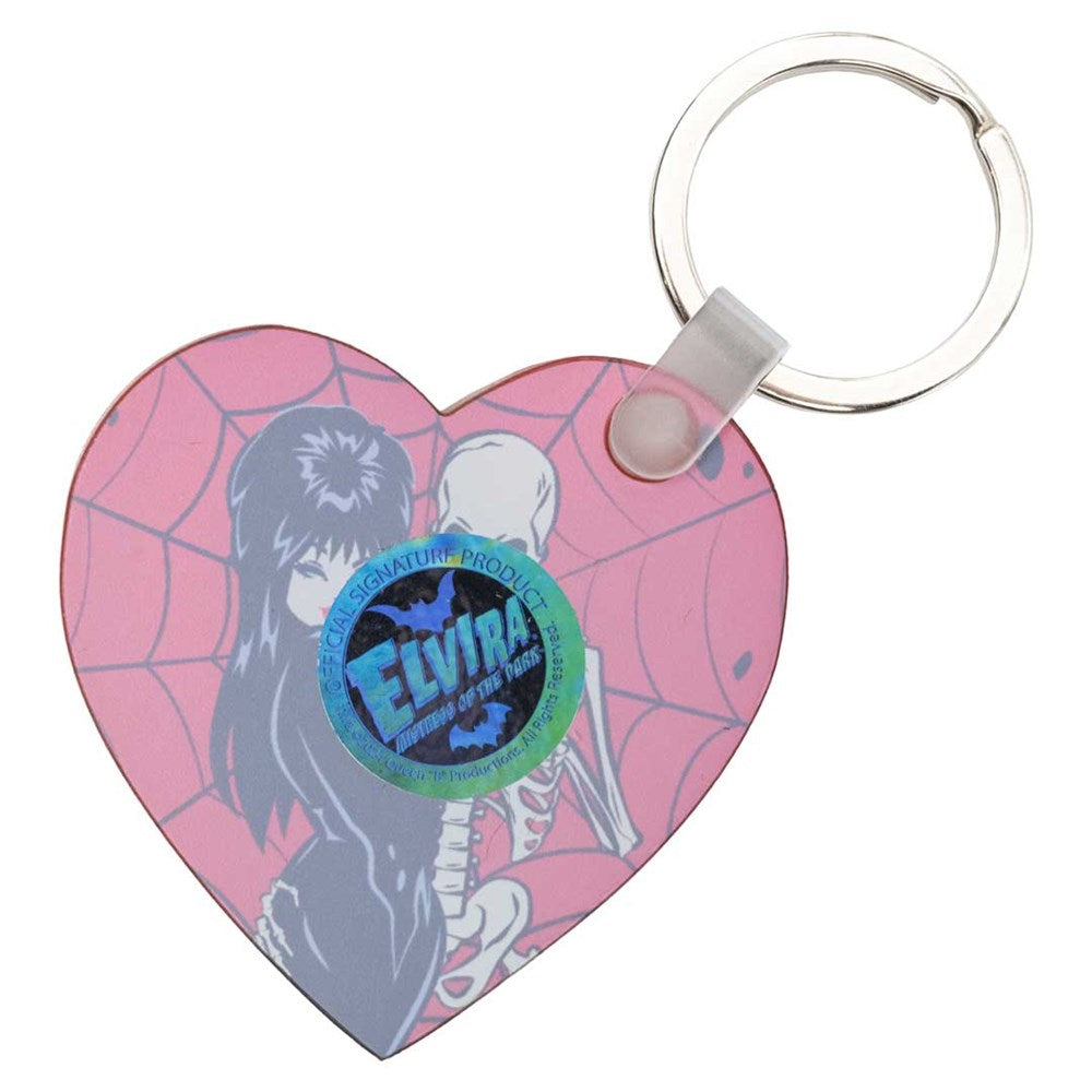 Elvira Viva Til Death Acrylic Heart Keychain
