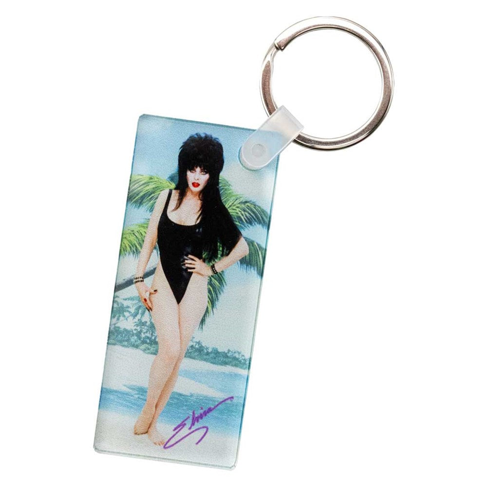 Elvira Black Swimsuit Rectangle Acrylic Keychain
