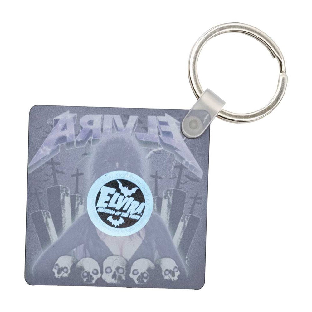 Elvira Ride The Bats Square Acrylic Keychain