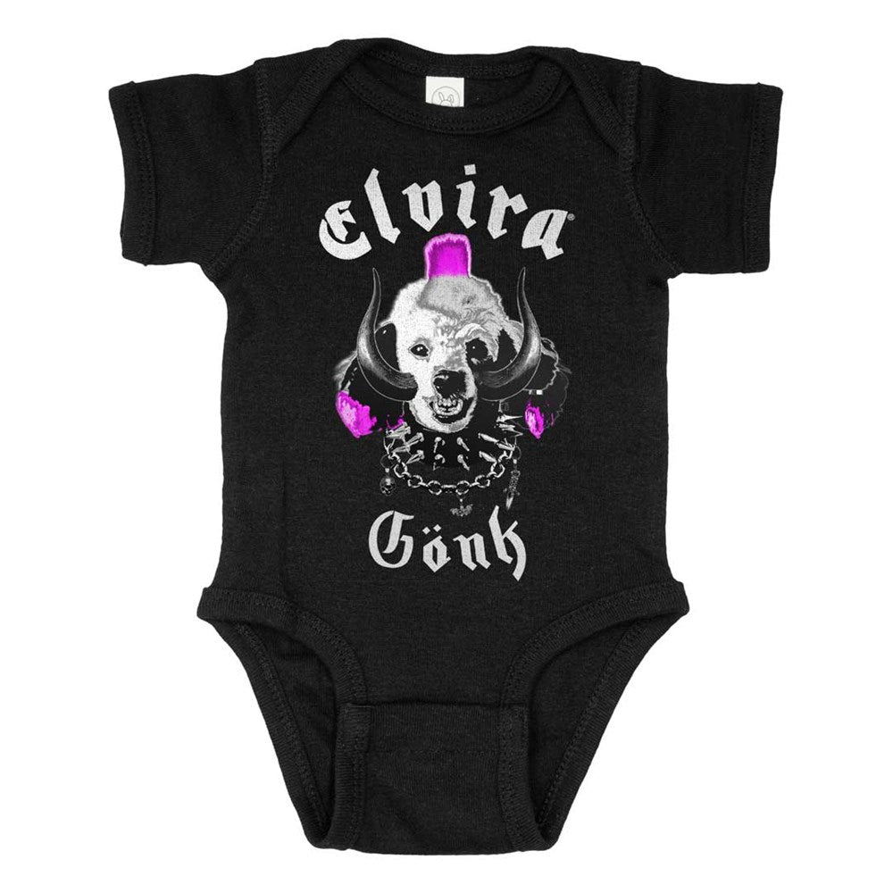 Elvira Snaggletooth Gonk Black Onesie