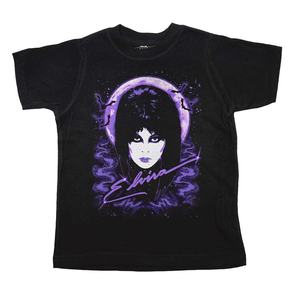 Elvira 80s Moon Purple Toddler Black T-shirt