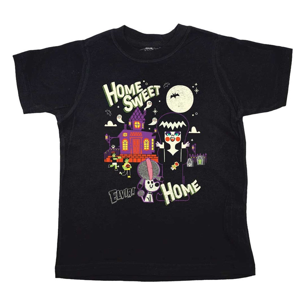 Elvira Home Sweet Home Black Toddler Tee