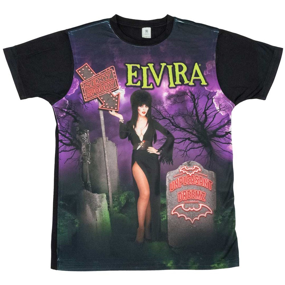 Tee-shirt Elvira (Maîtresse Des Ténèbres) - Design Graphique Vintage De Film D'horreur - Taille S à 3XL - Noir - Neuf Avec étiquettes