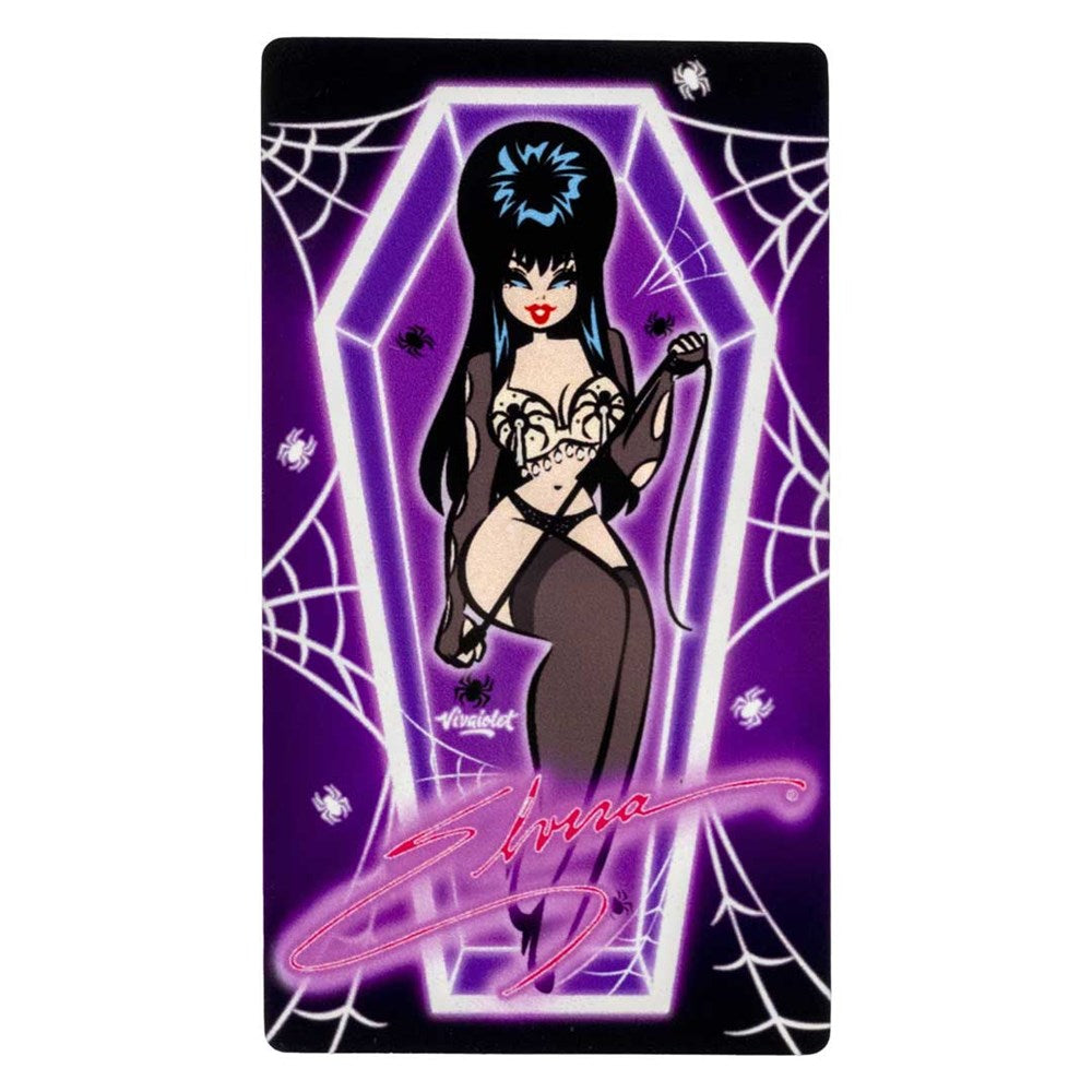 Elvira Viva New Wave Coffin Large Rectangle Magnet