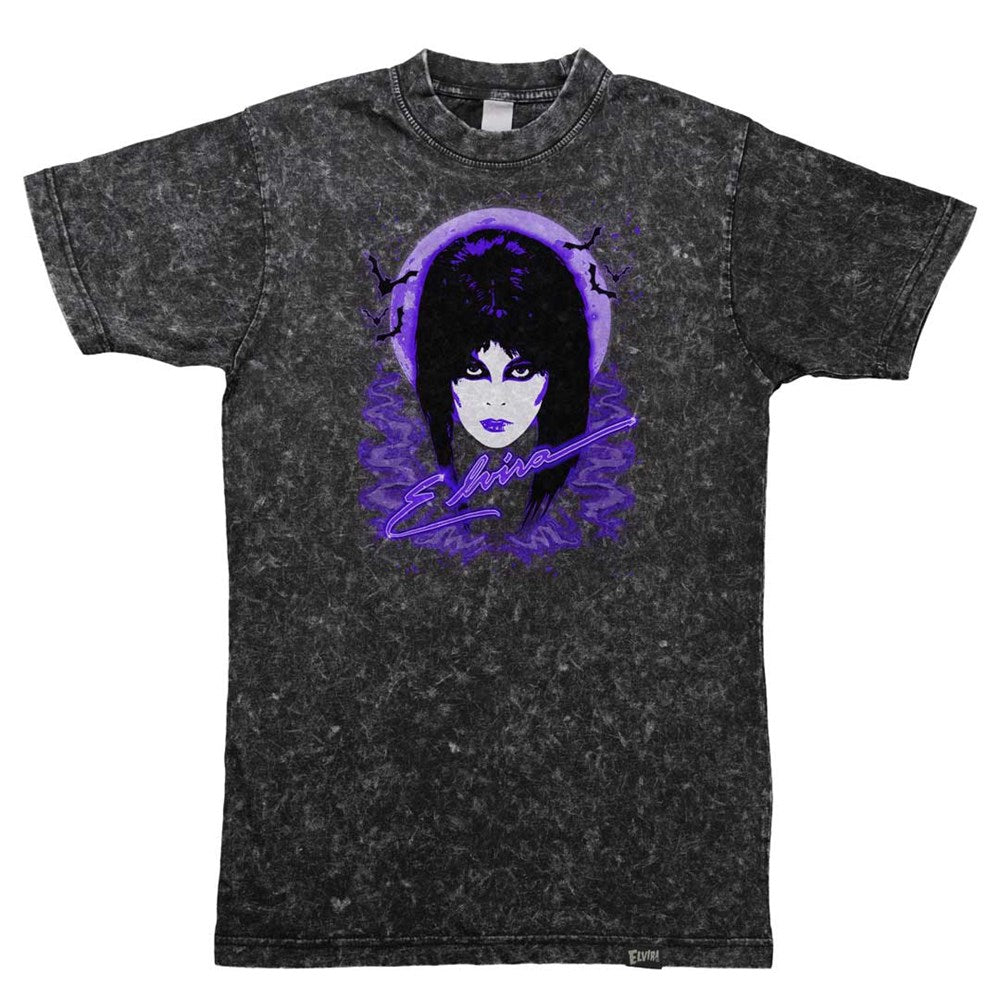 Elvira 80s Moon Purple Mineral Black T-shirt