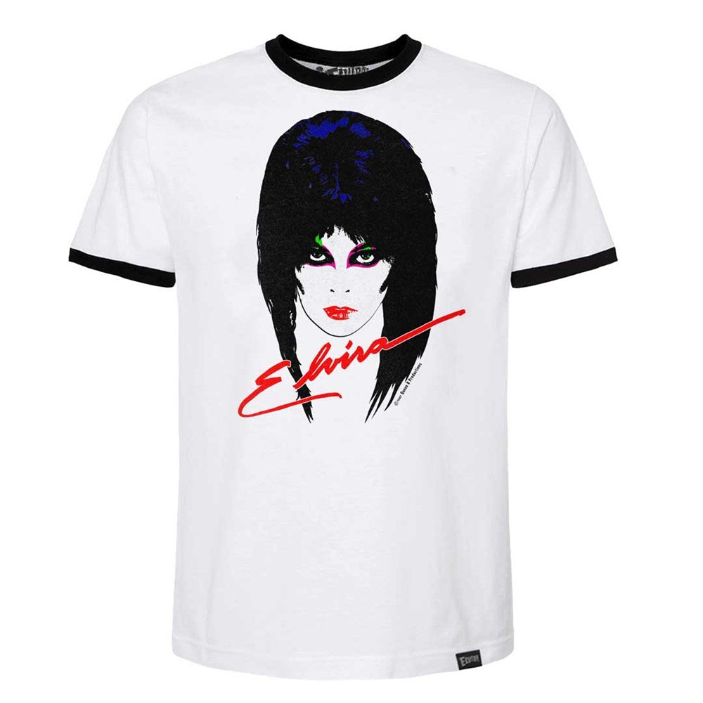 ELVIRA チエックシャツ Elvira 80s Ringer Men's T-shirt