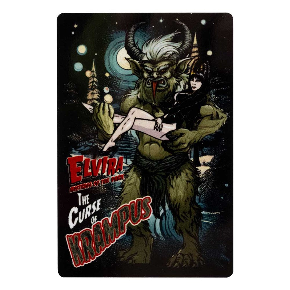 Elvira Curse Of Krampus Rectangle Magnet