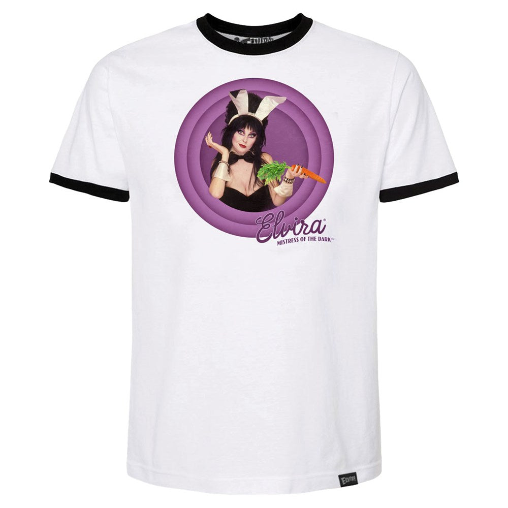 Elvira Bunny Tunes Ringer Men's T-shirt