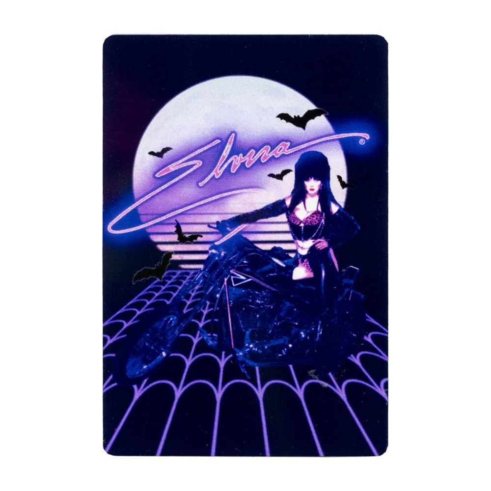 Elvira New Wave Moto Rectangle Magnet