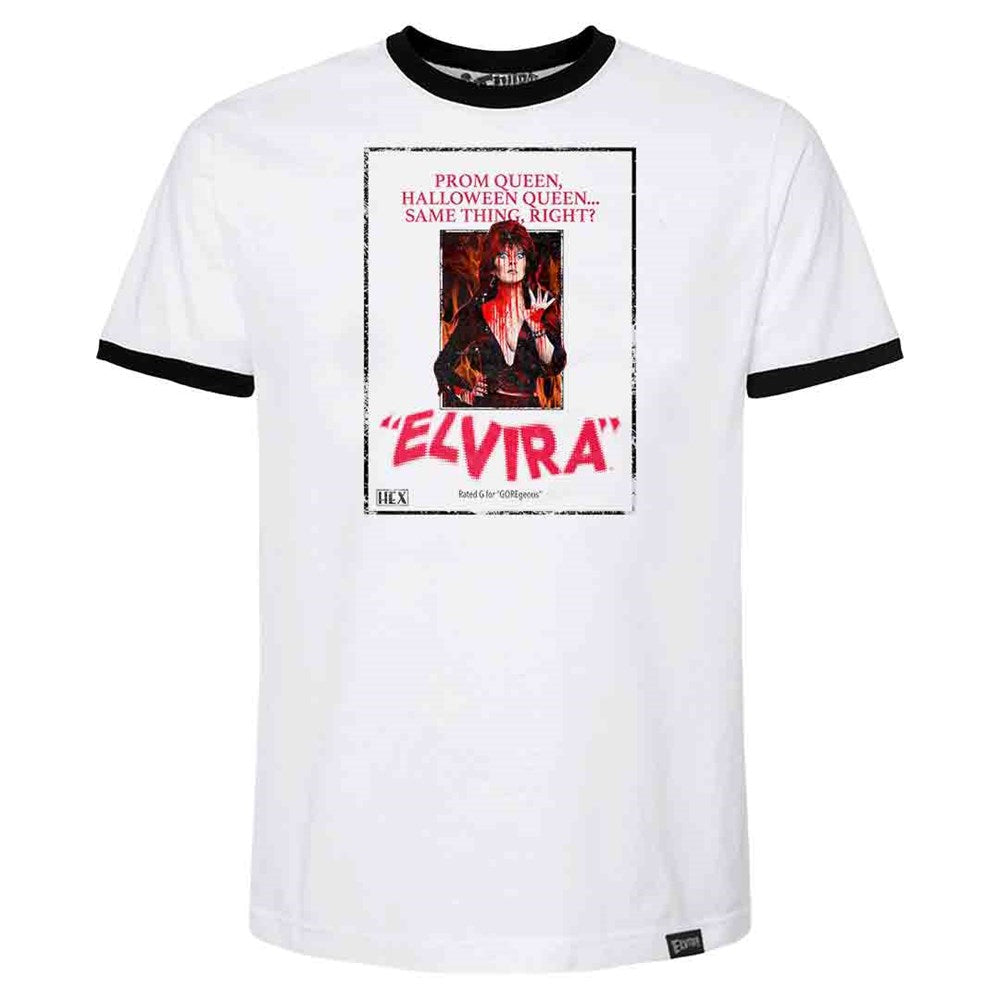 Elvira Prom Queen Ringer Mens T-shirt