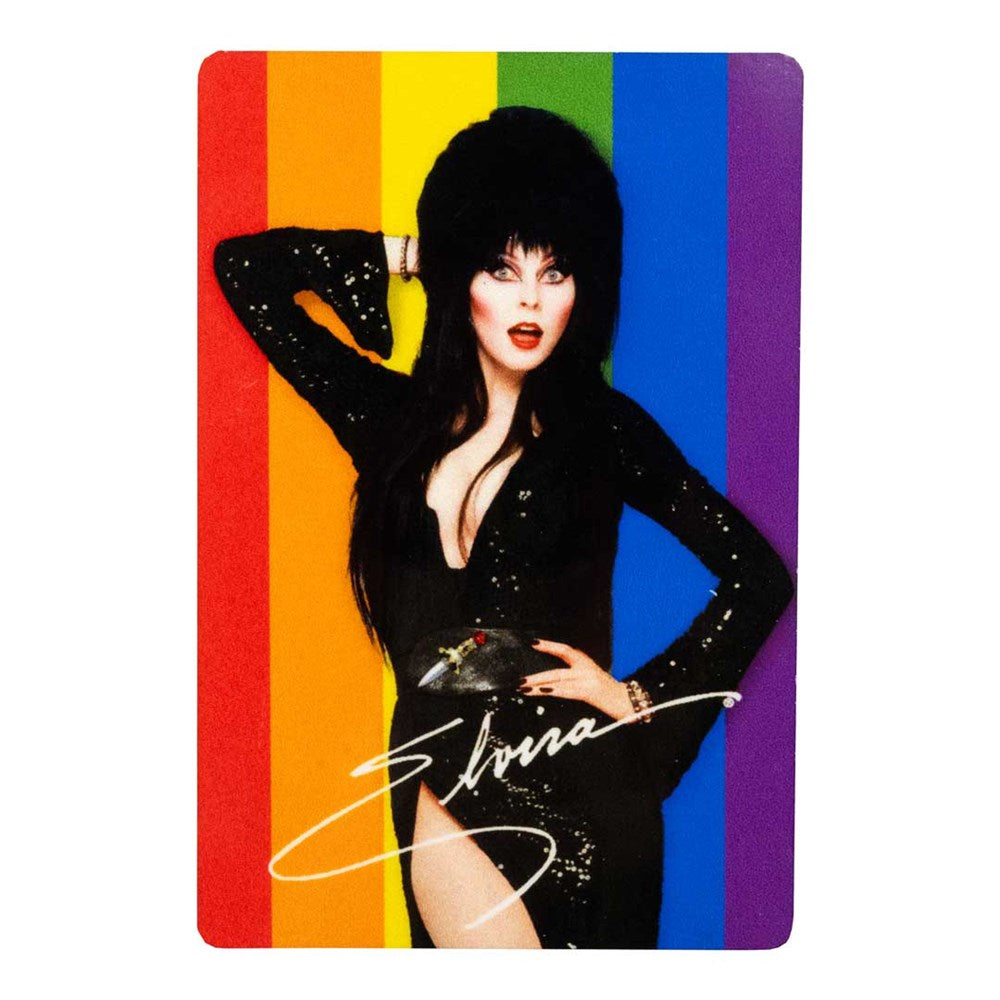 Elvira Rainbow Photo Rectangle Magnet