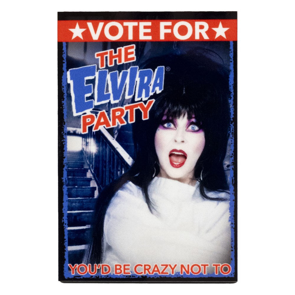 Elvira Crazy Vote For Rectangle Magnet
