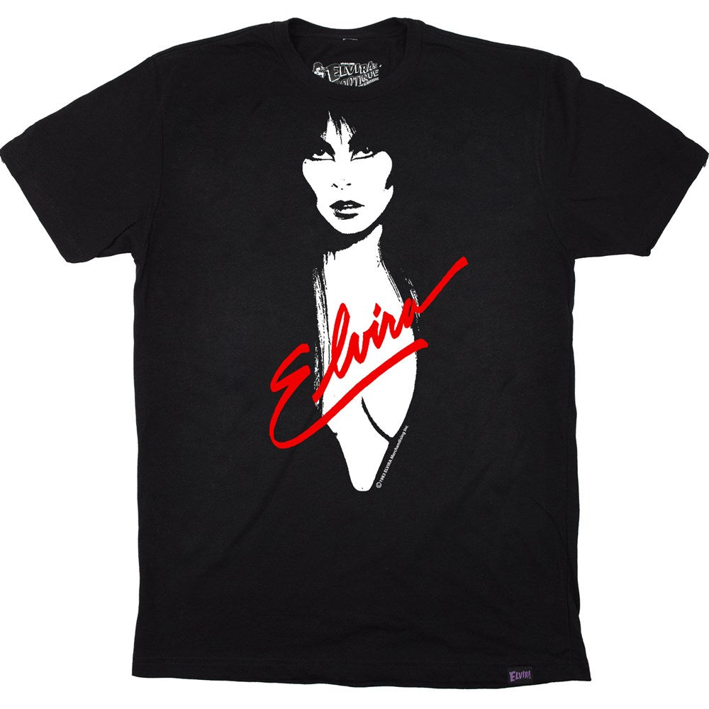 Elvira 1983 Retro Mens Black Tshirt