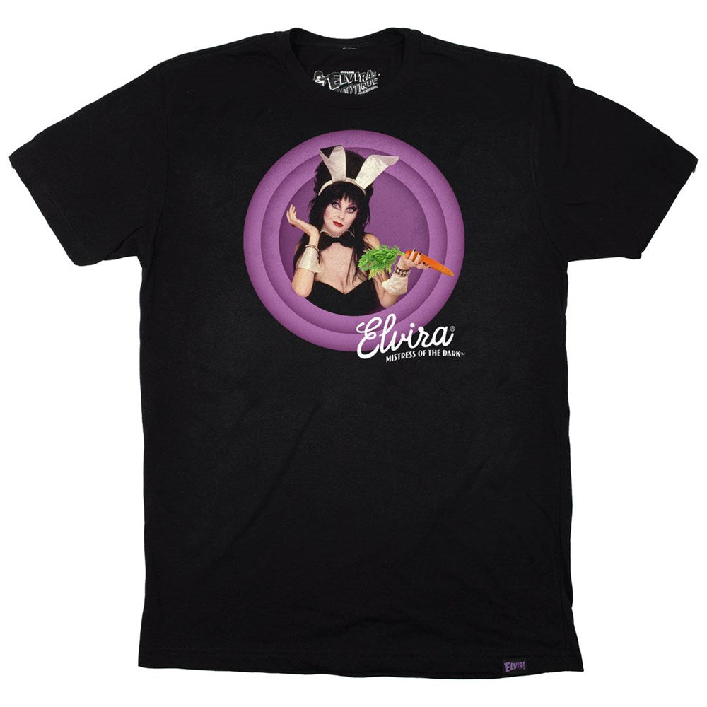 Elvira Bunny Tunes Men's Black T-shirt