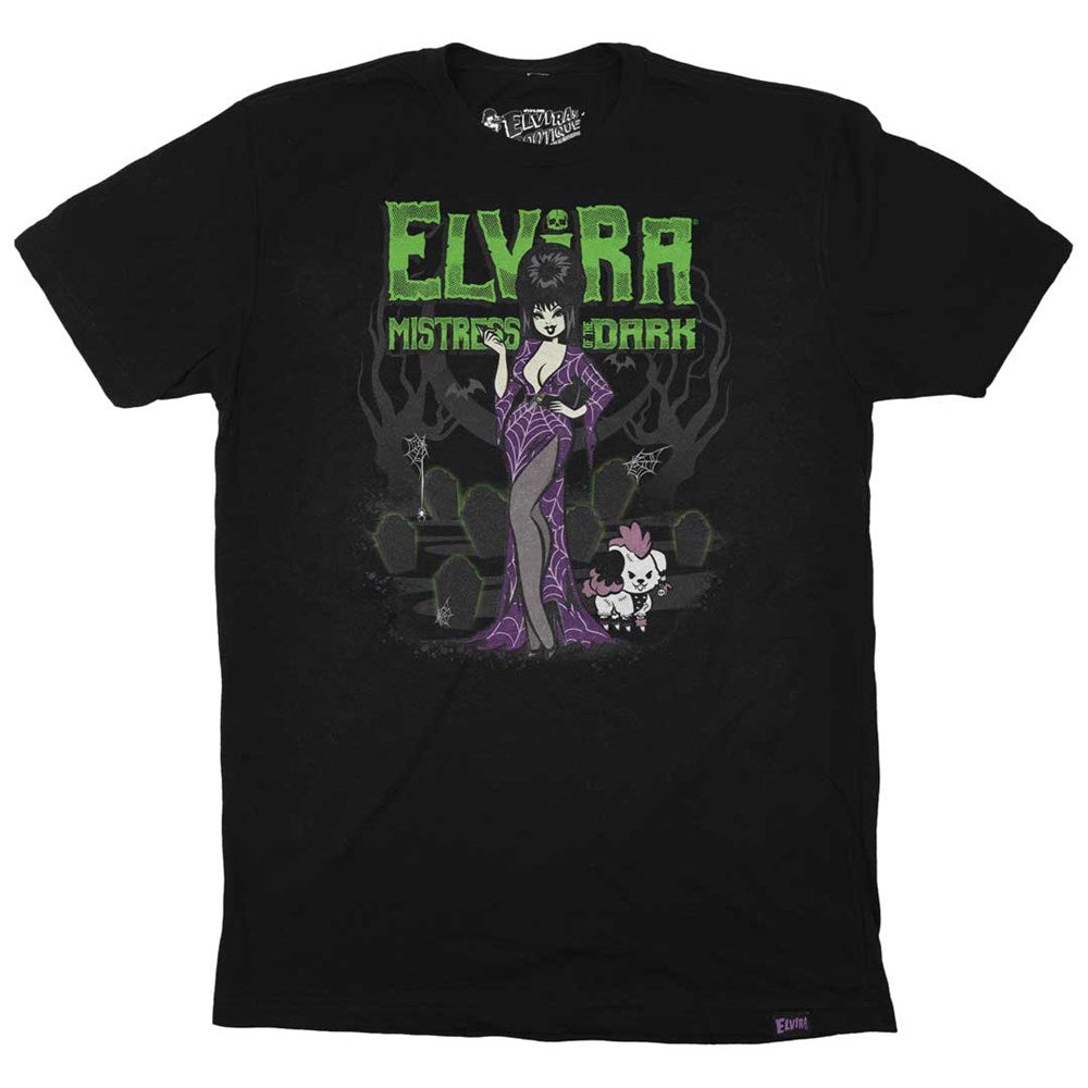 Elvira Viva Cemetery Mens Black T-shirt
