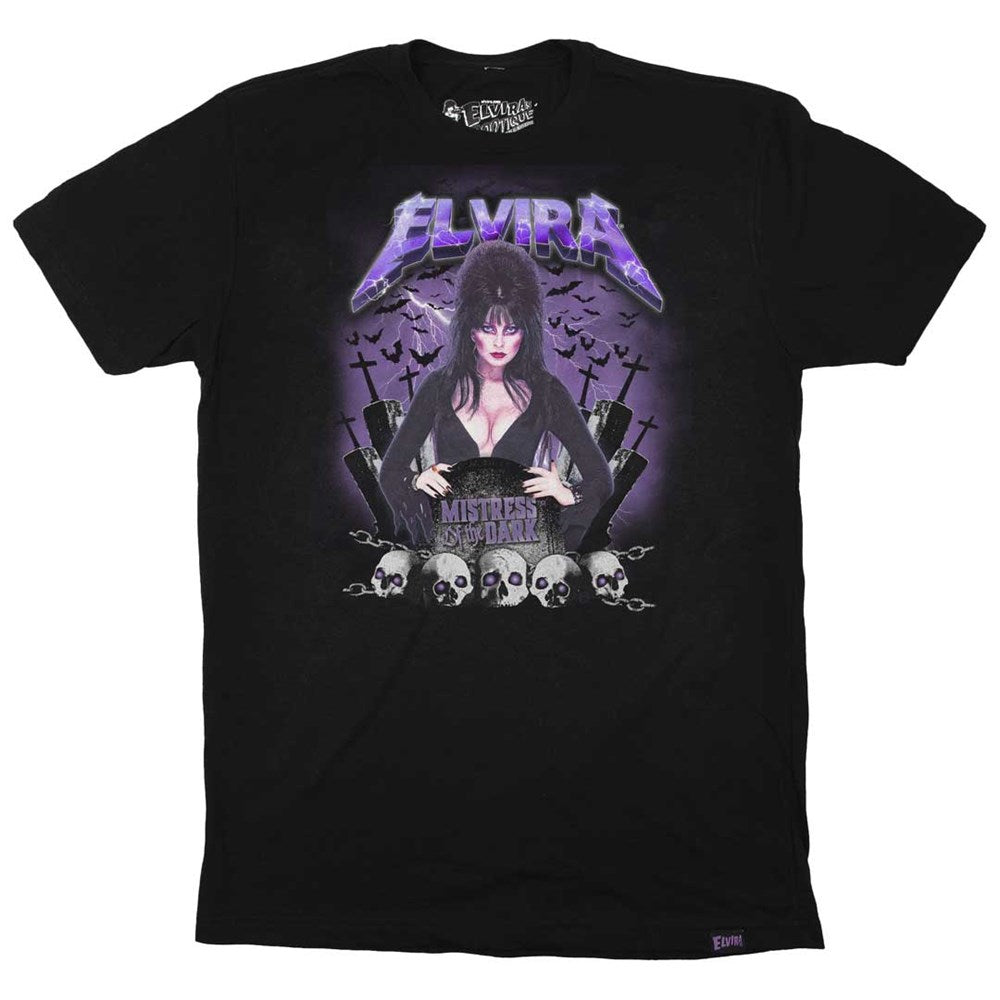 Elvira Ride The Bats Mens Black T-shirt