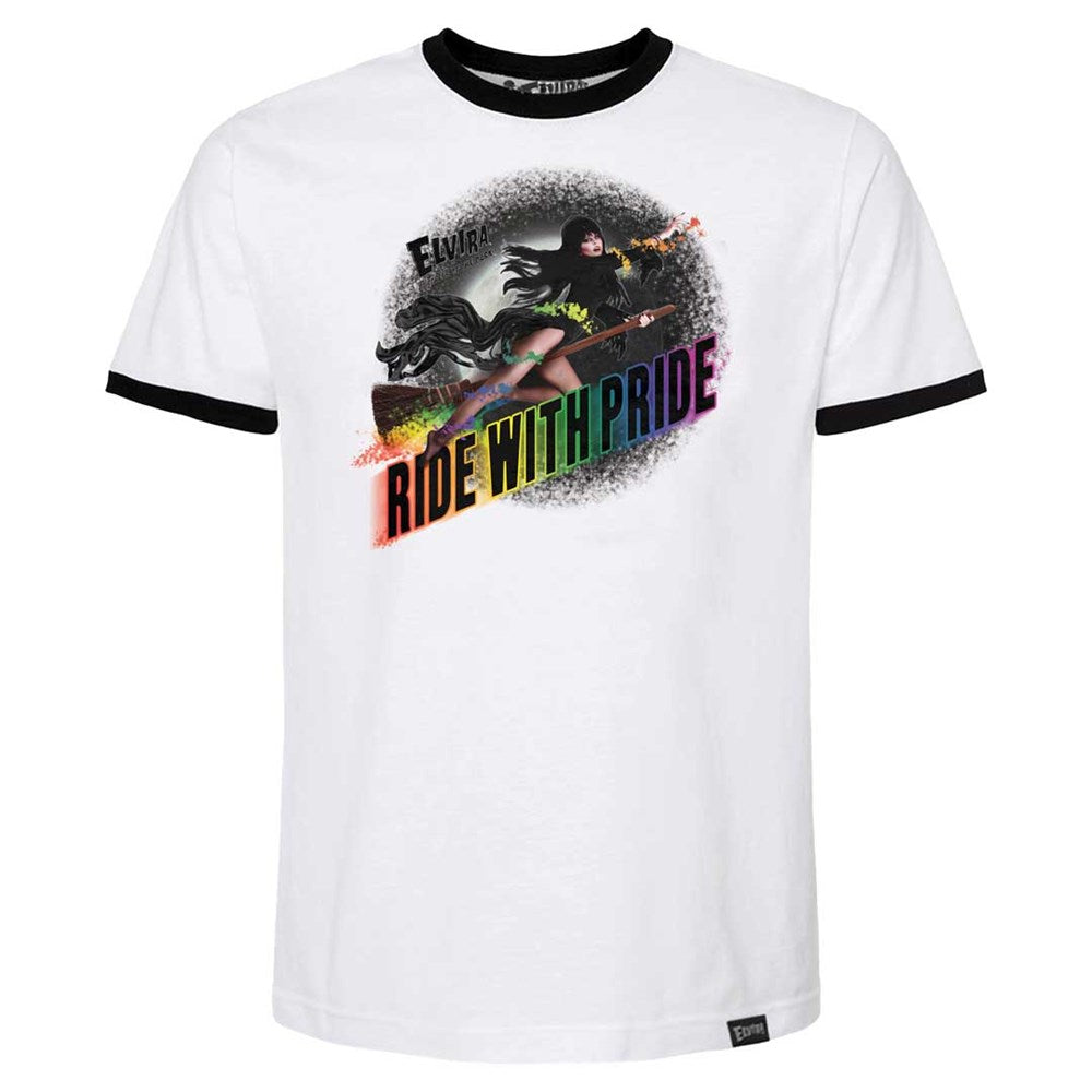 Elvira Ride With Pride Ringer Mens Tshirt