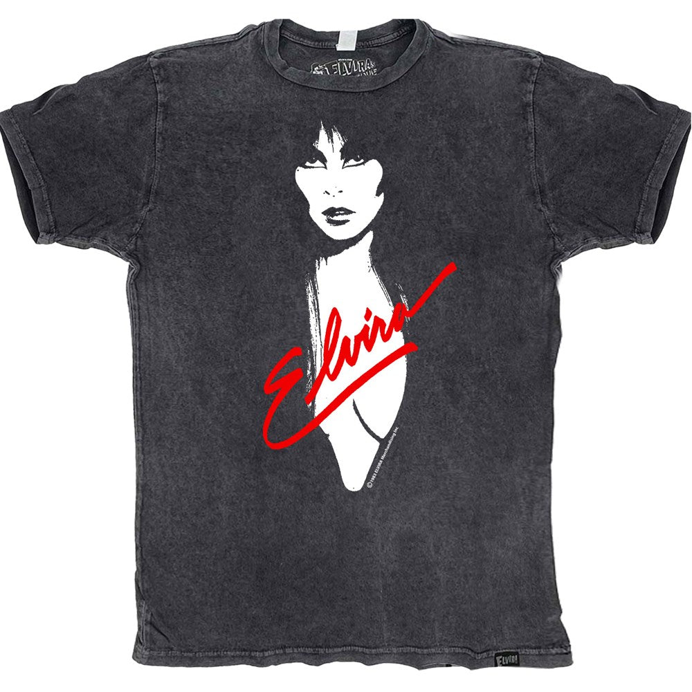 エルヴァイラ 赤 Elvira 1983 Retro Vintage Black Tshirt